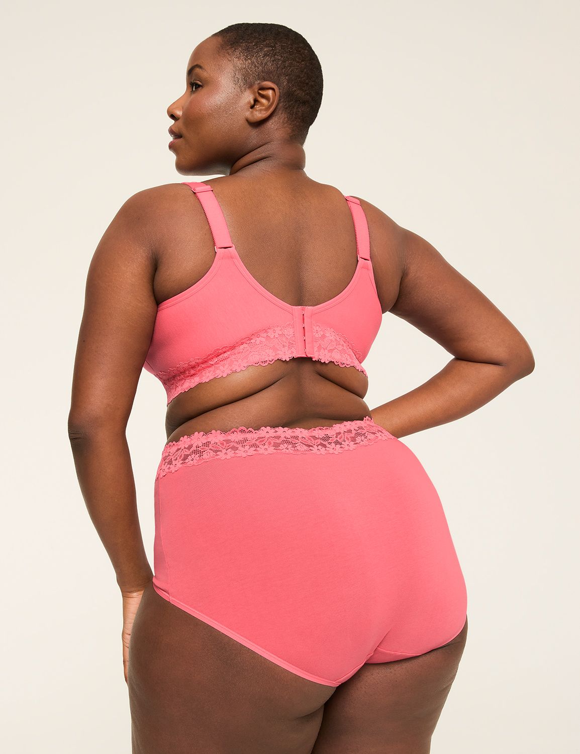 Cotton Full Brief Panty With Lace Waist