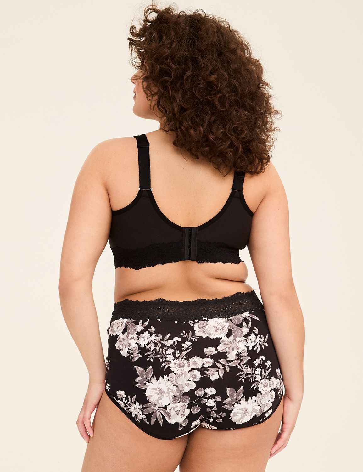 Cotton Full Brief Luna Lace Trim Wa Product Image 2