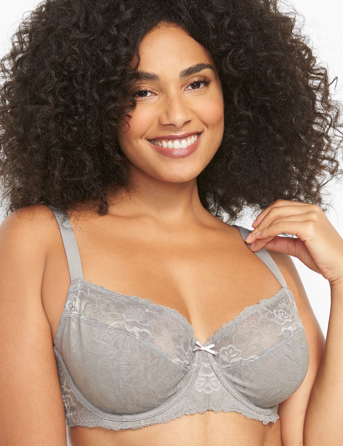 Lace Unlined 3 pc cup 1105197-S:PANTONE Frost Gray:46H