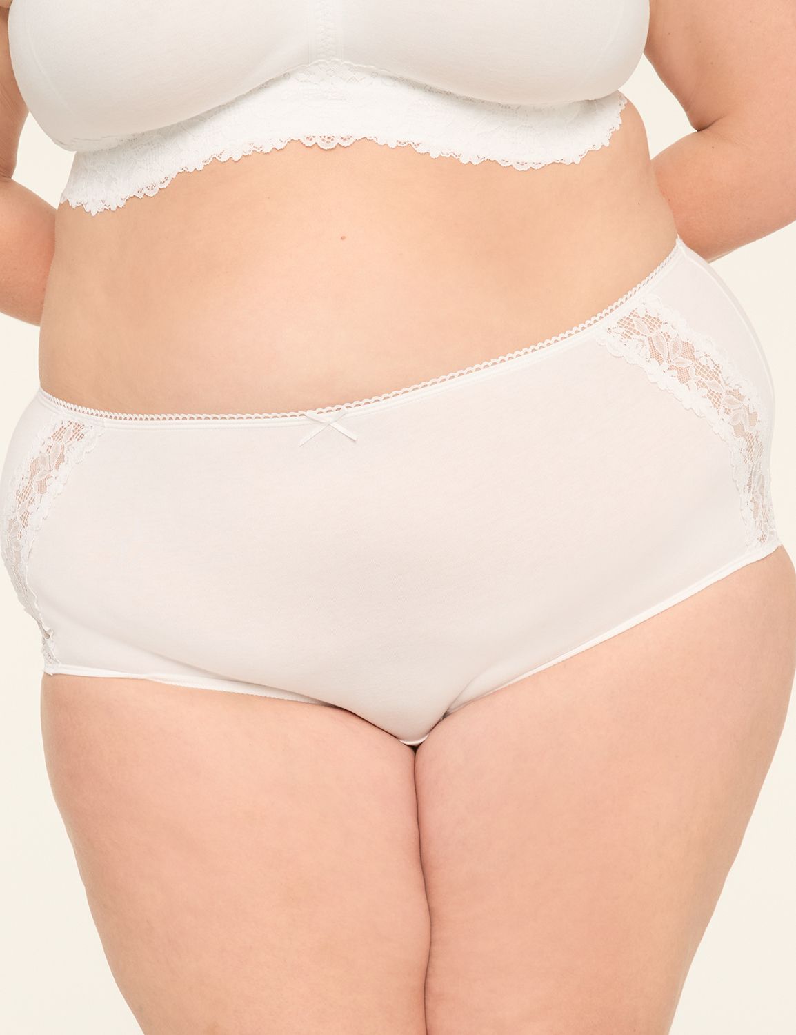 Cotton Full Brief Panty With Lace Back