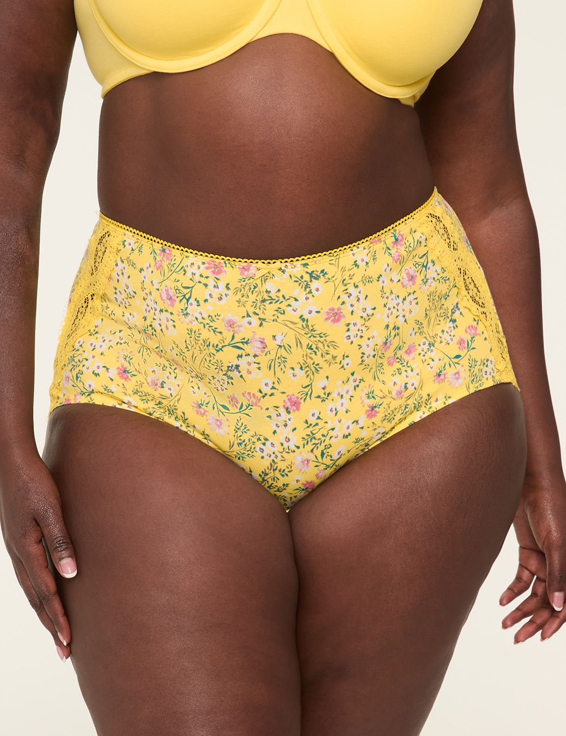 Cotton Full Brief Panty With Lace Back