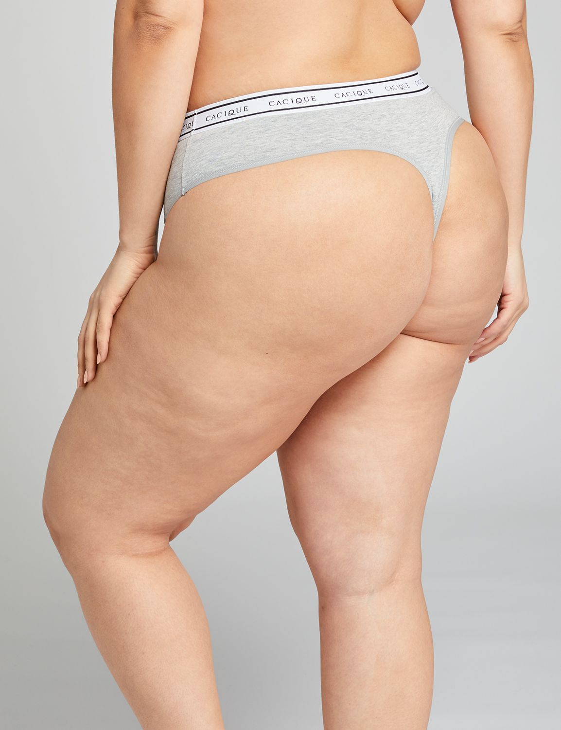 Cotton Thong Panty With Wide Waistband