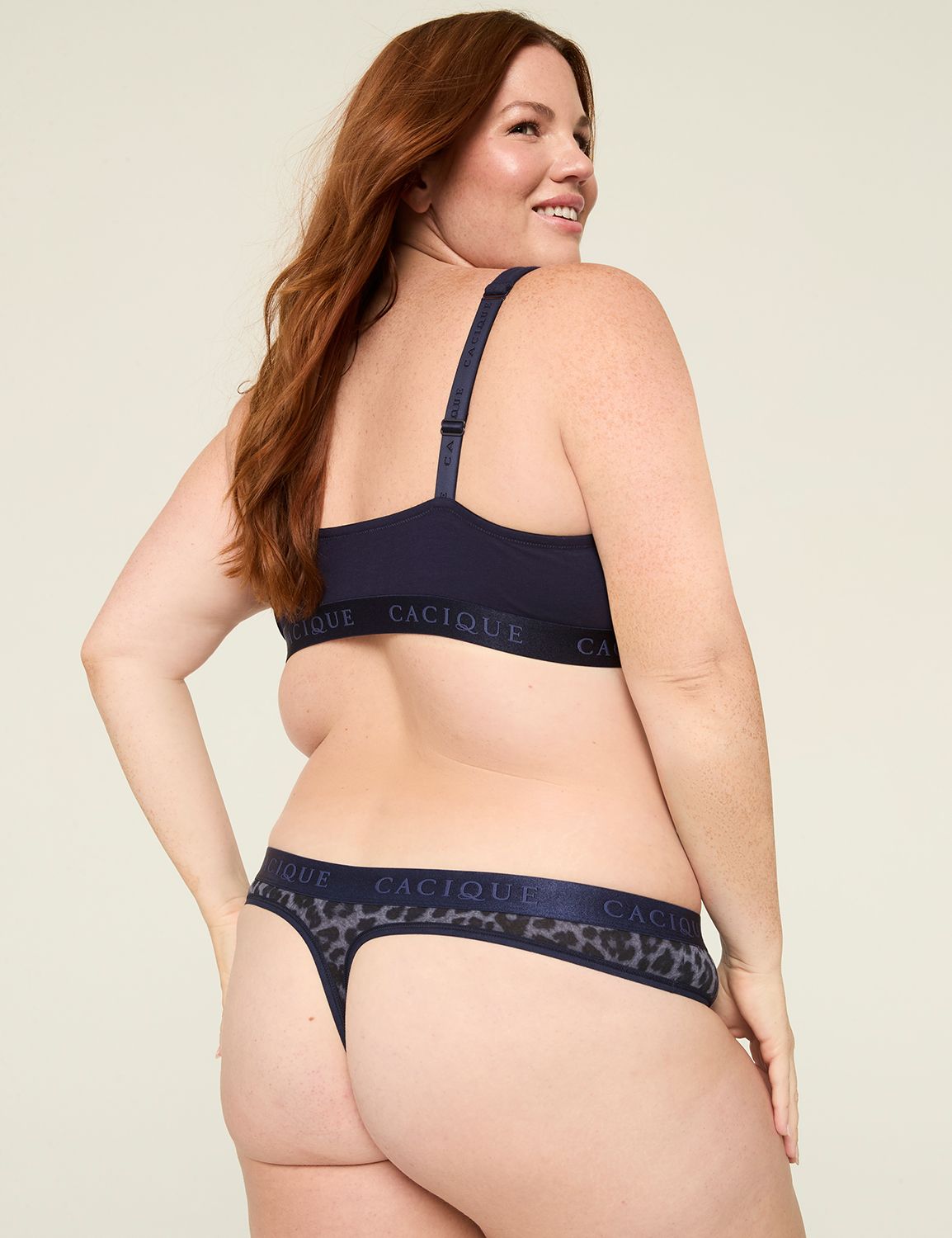 Cotton Thong Panty With Wide Waistband