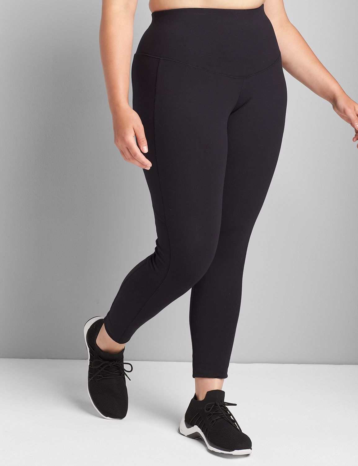 Nike Women's Full Length Power Fabric For Stretch Colorblocked Leggings S/Grey/Black  