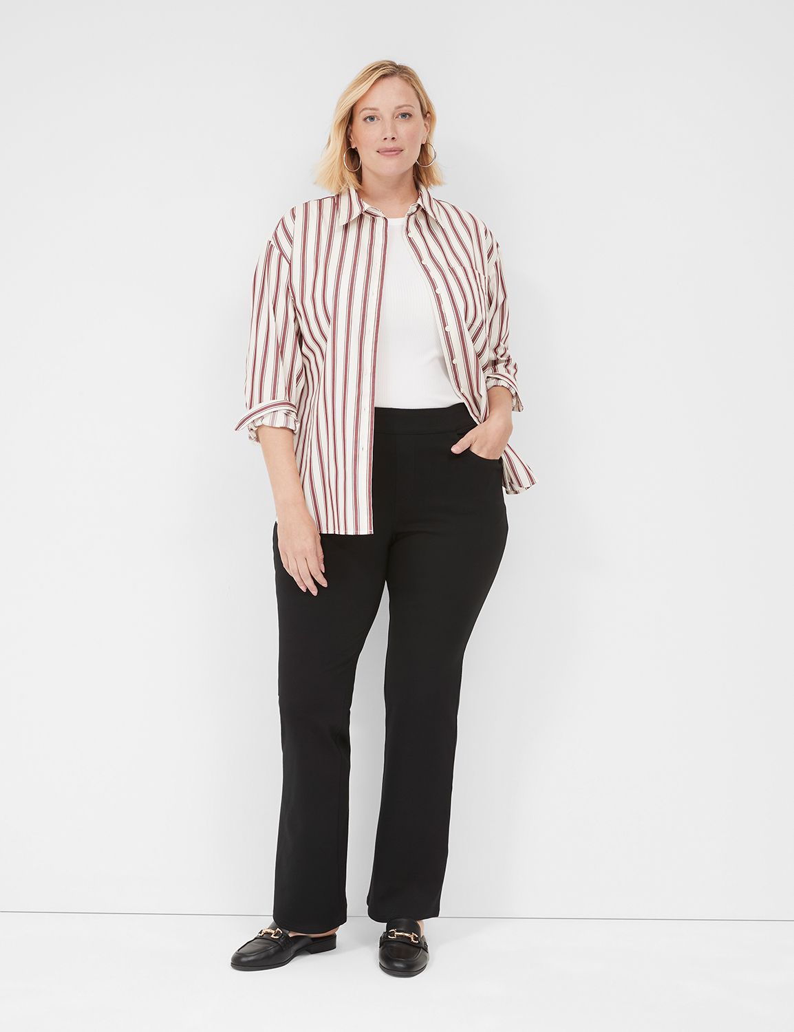 Warehouse One Women's 4 Pocket Pull-on Ponte Pant