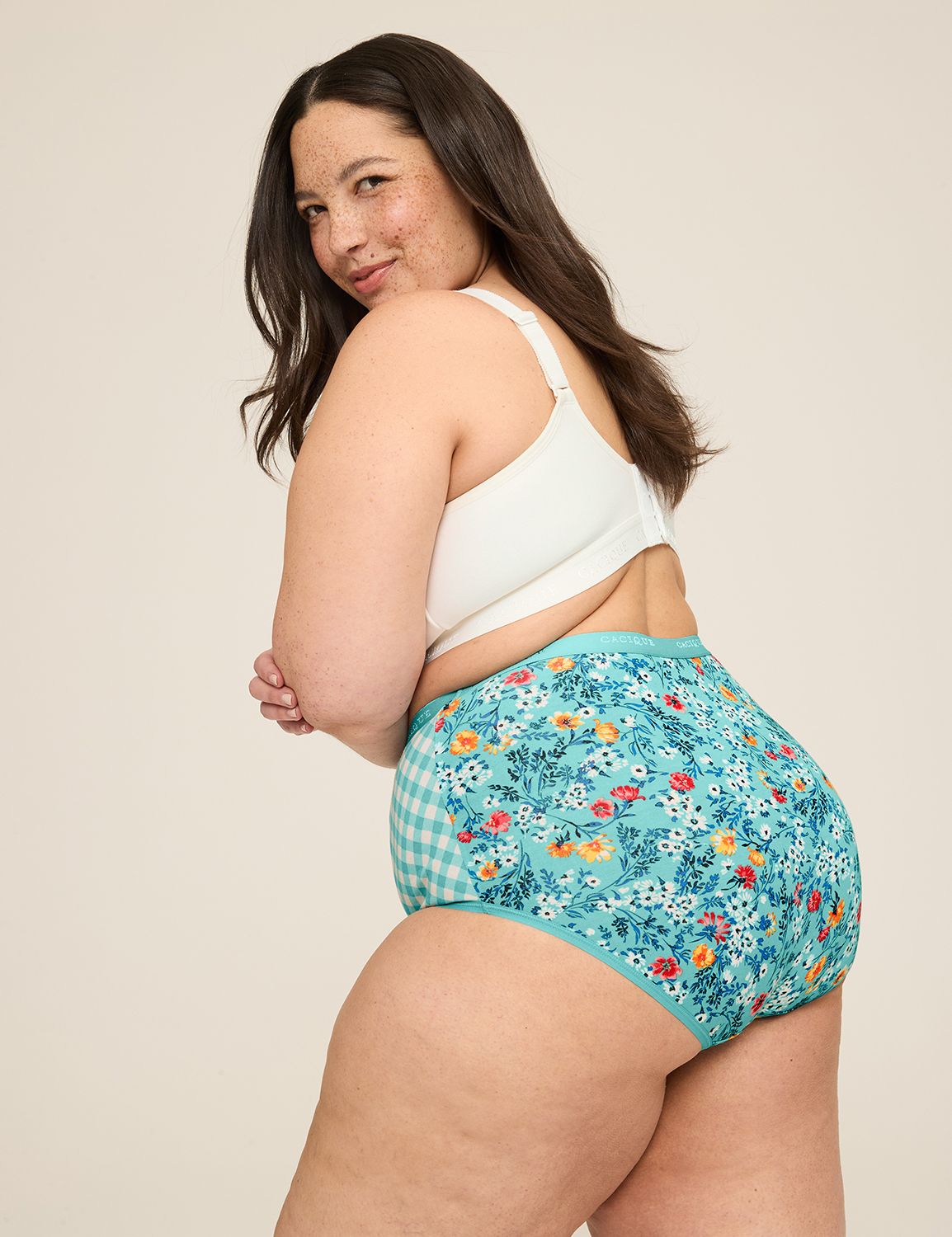 Cotton High Waist Brief Print Mix 1 Product Image 2