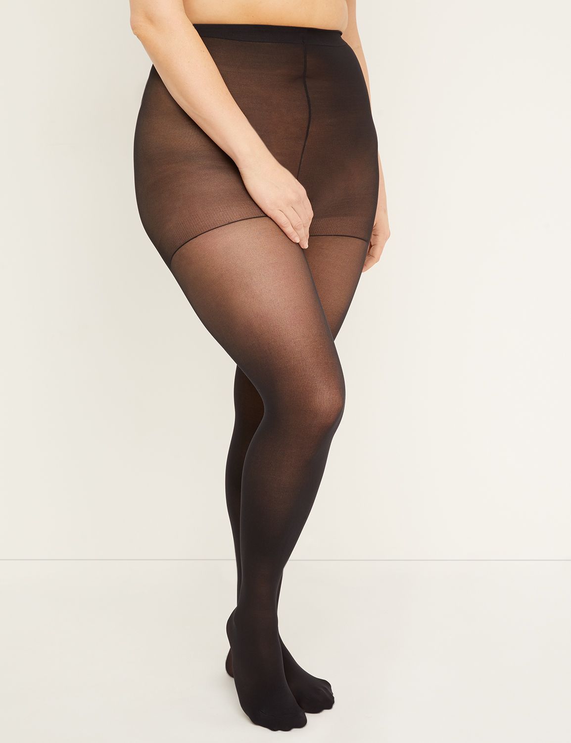 Lane Bryant Smoothing Tights - 50 D Opaque A-B Black