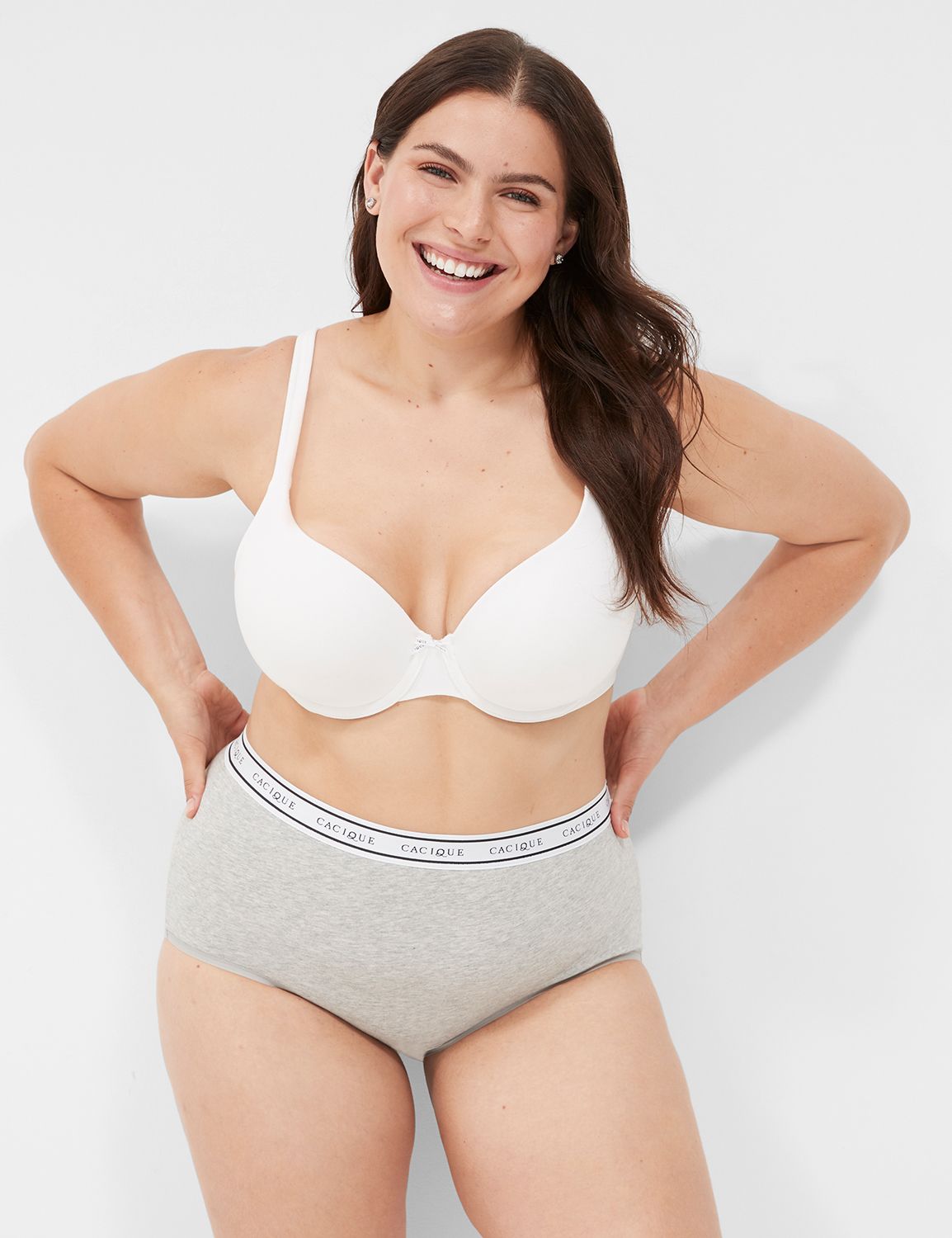 Cotton Full Brief Panty With Wide Waistband LaneBryant