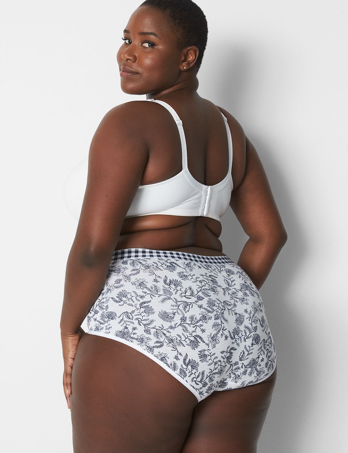 Cotton High-Waist Brief Panty With Wide Waistband