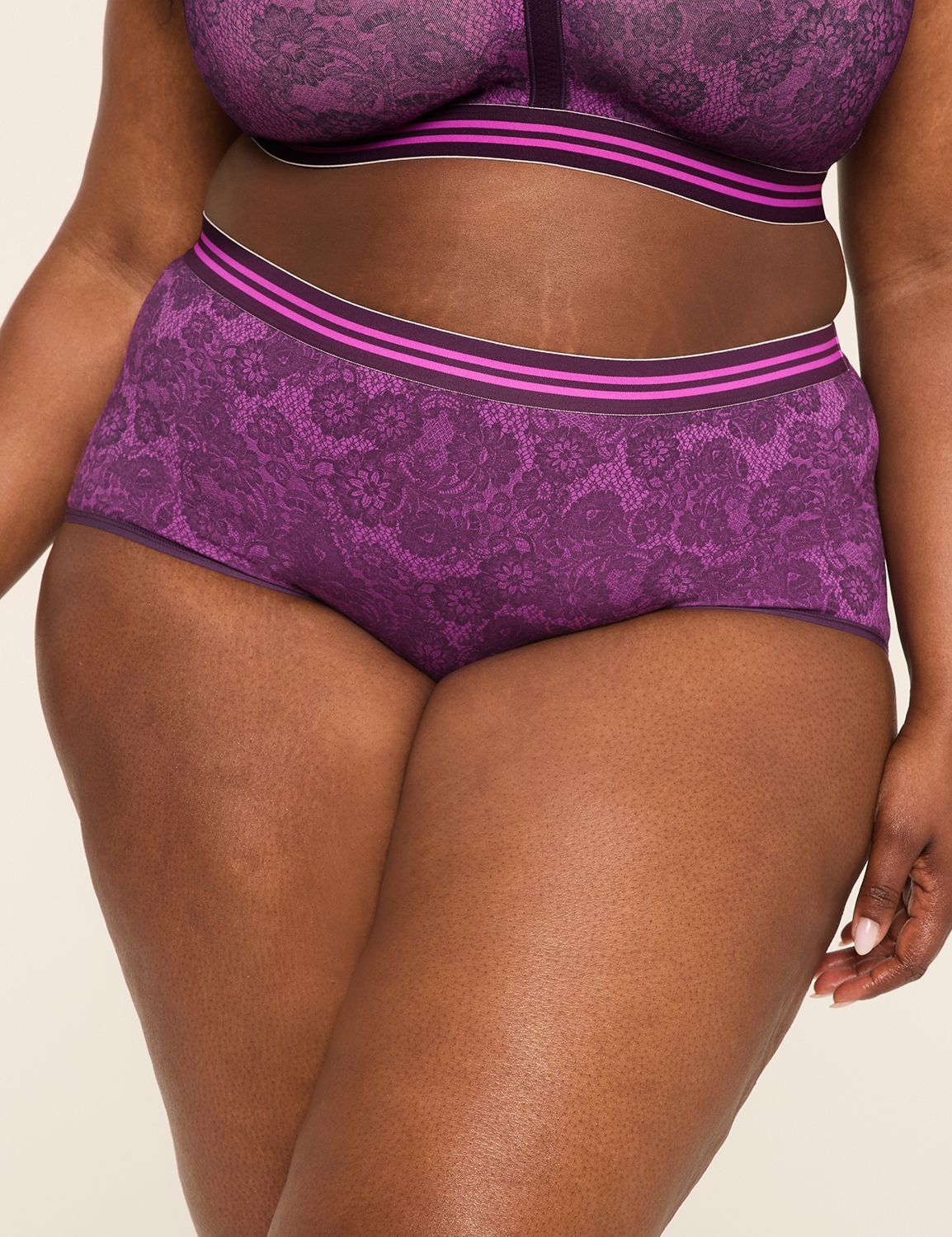 Cotton Full Brief Tri-Color Stripe Product Image 1