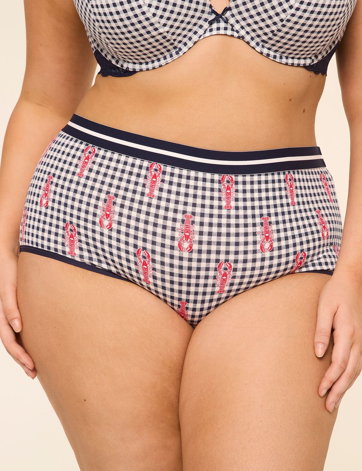 Cotton Full Brief Center Stripe Wid Product Image 1