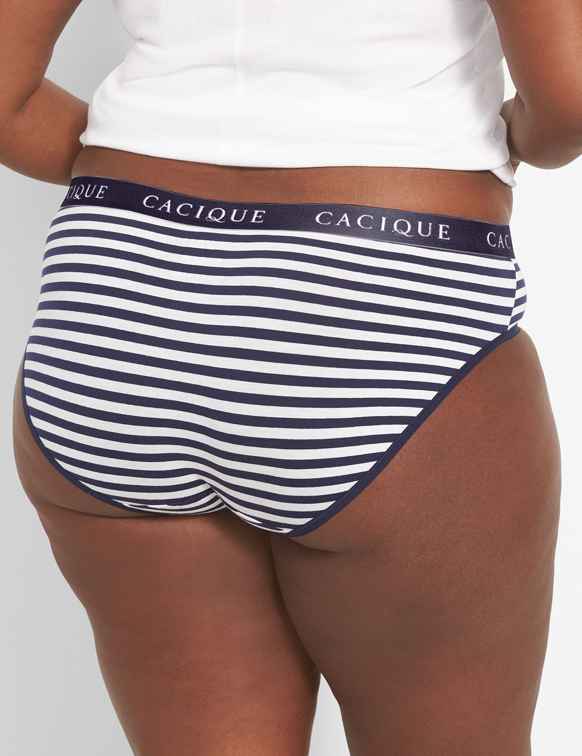 NEW LANE BRYANT CACIQUE SIZE 22/24 HEATHER GRAY LOGO COTTON HIPSTER PANTY
