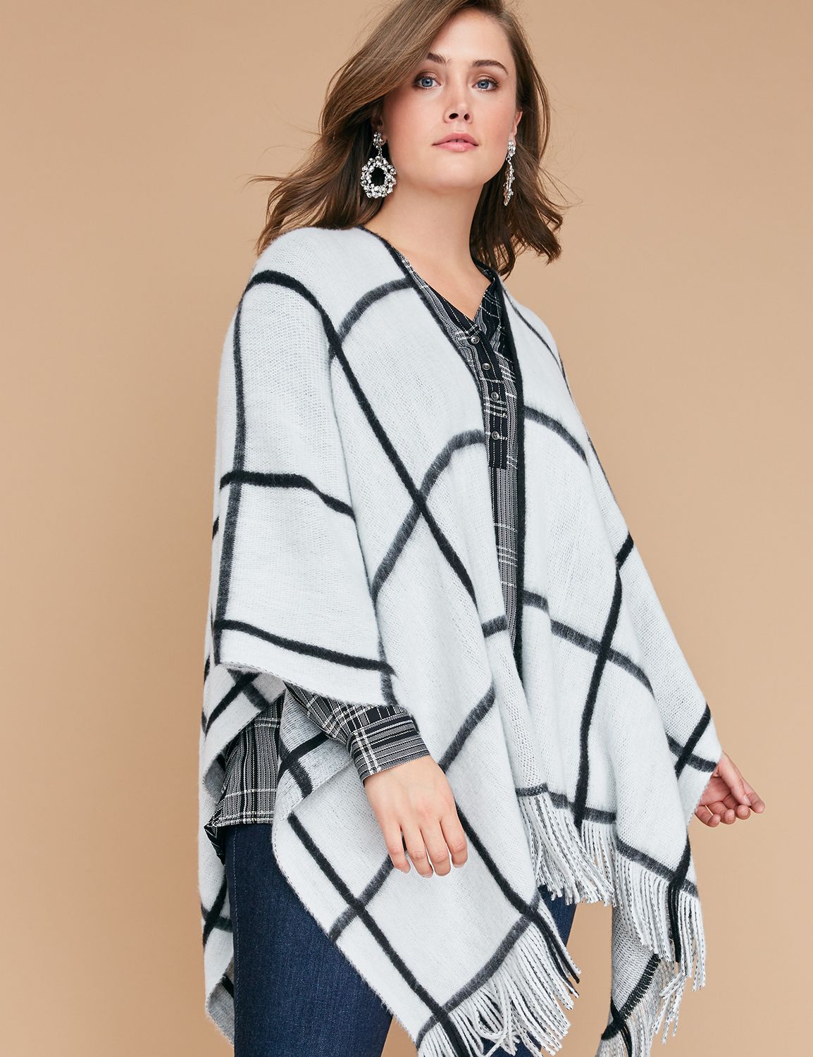 Plaid Sweater Overpiece