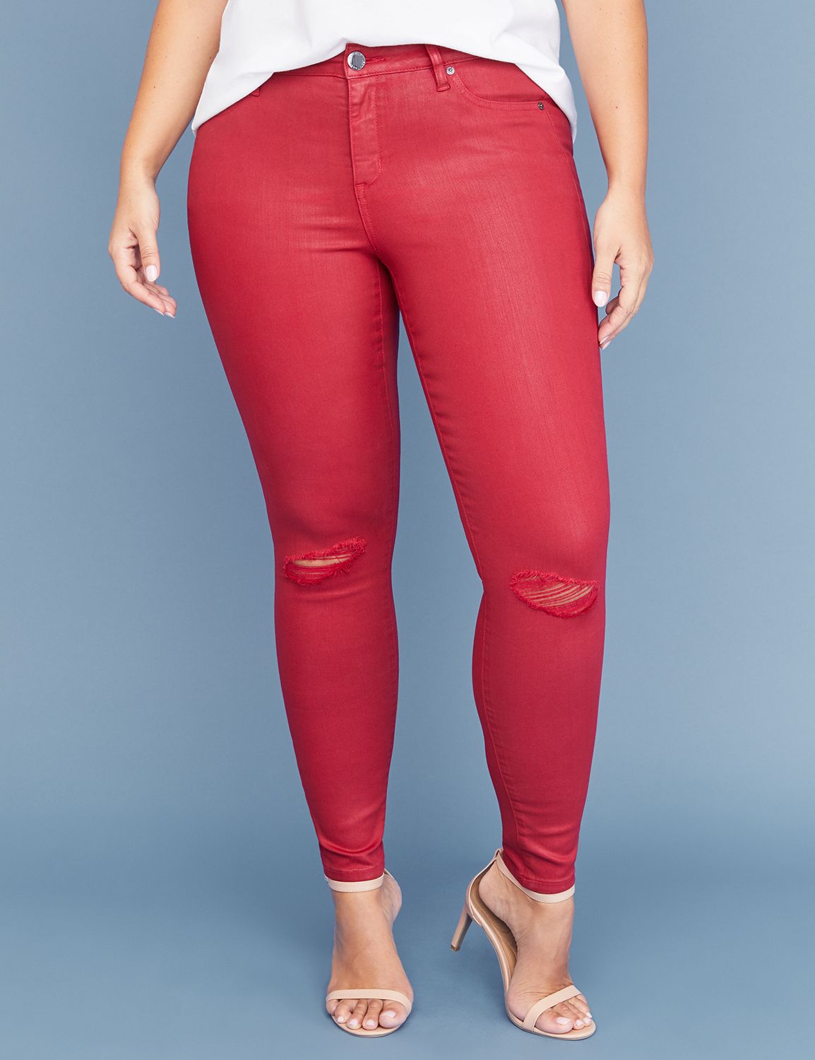 jean with red stripe