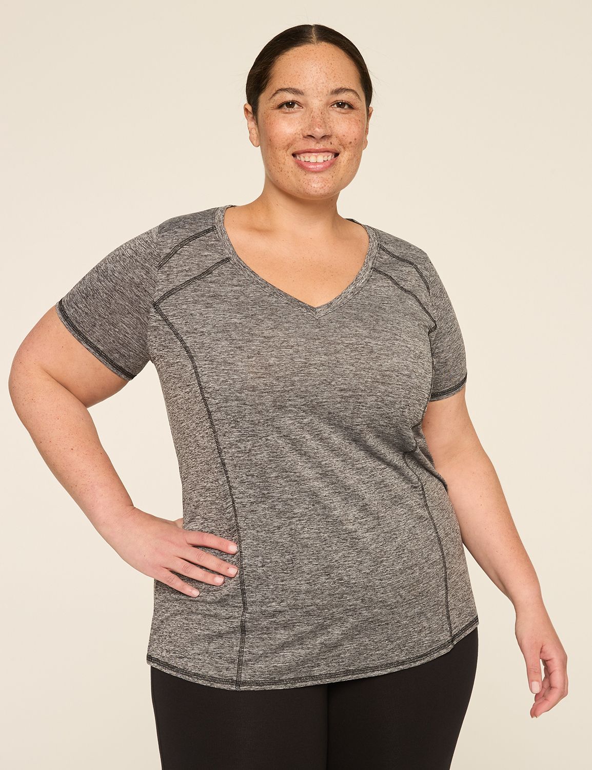 Lane Bryant Livi Wicking Active Tee 10/12 Black