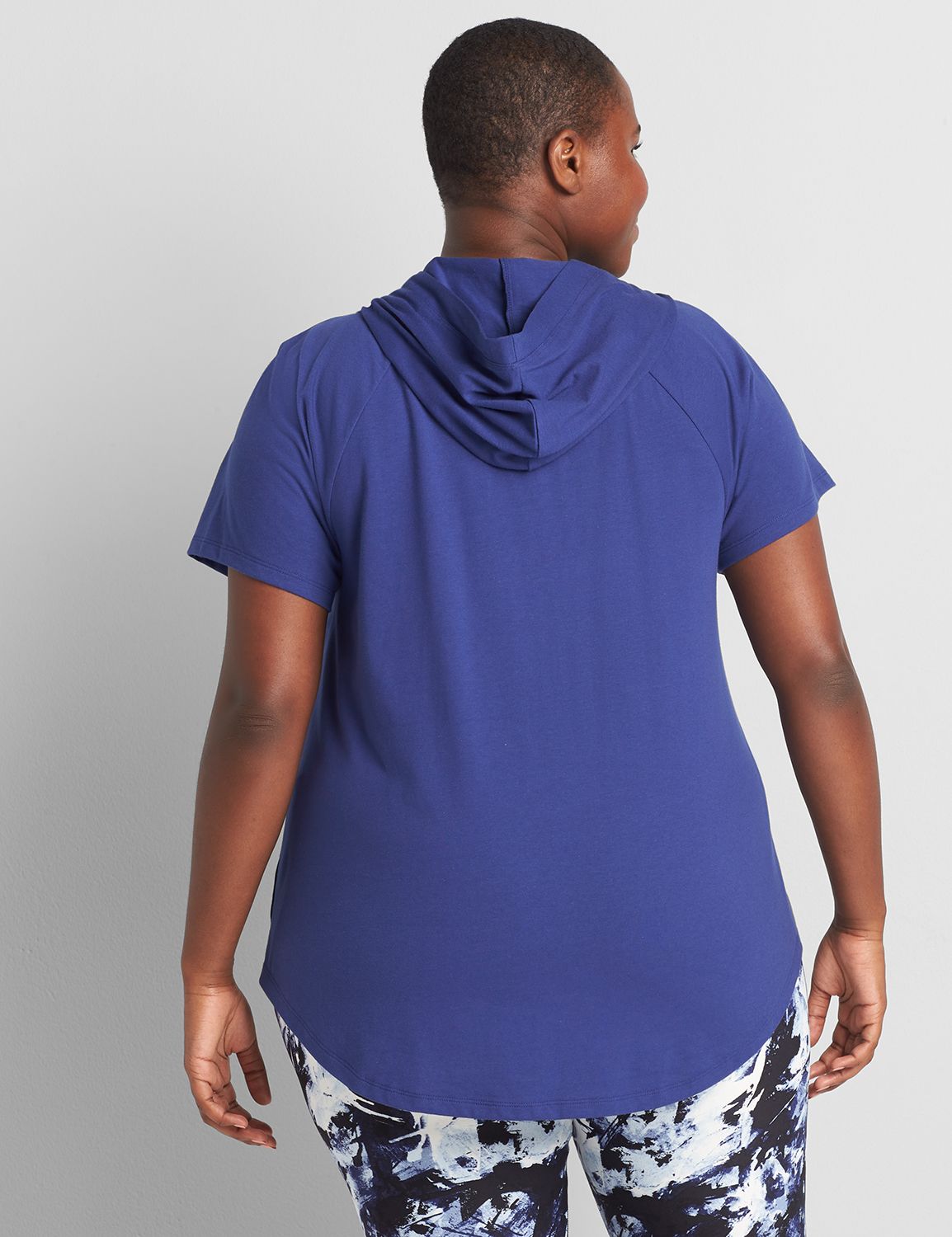 LIVI Short-Sleeve Hoodie - Lace Up Product Image 2