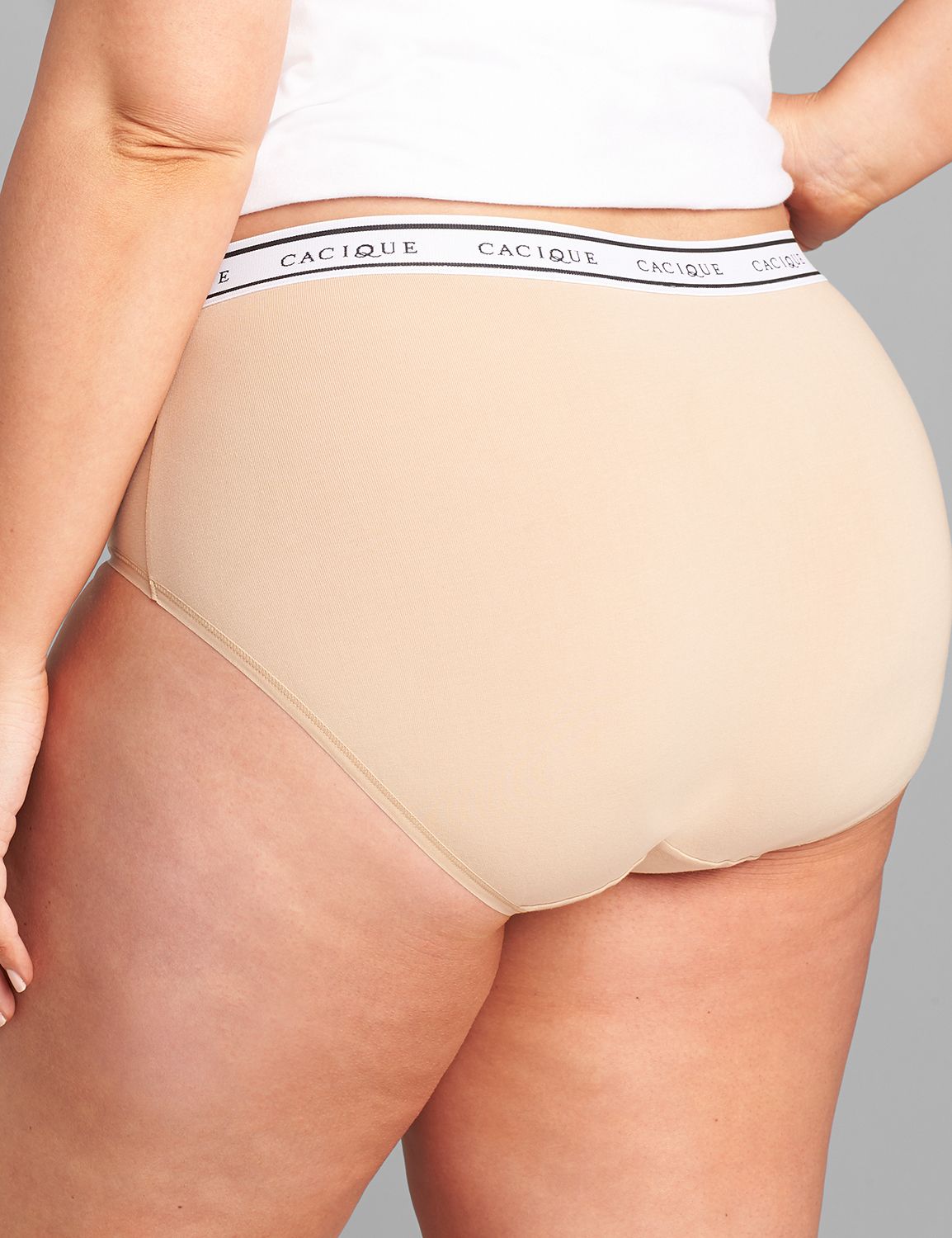 Cotton Ultra High-Leg Brief Panty With Wide Waistband