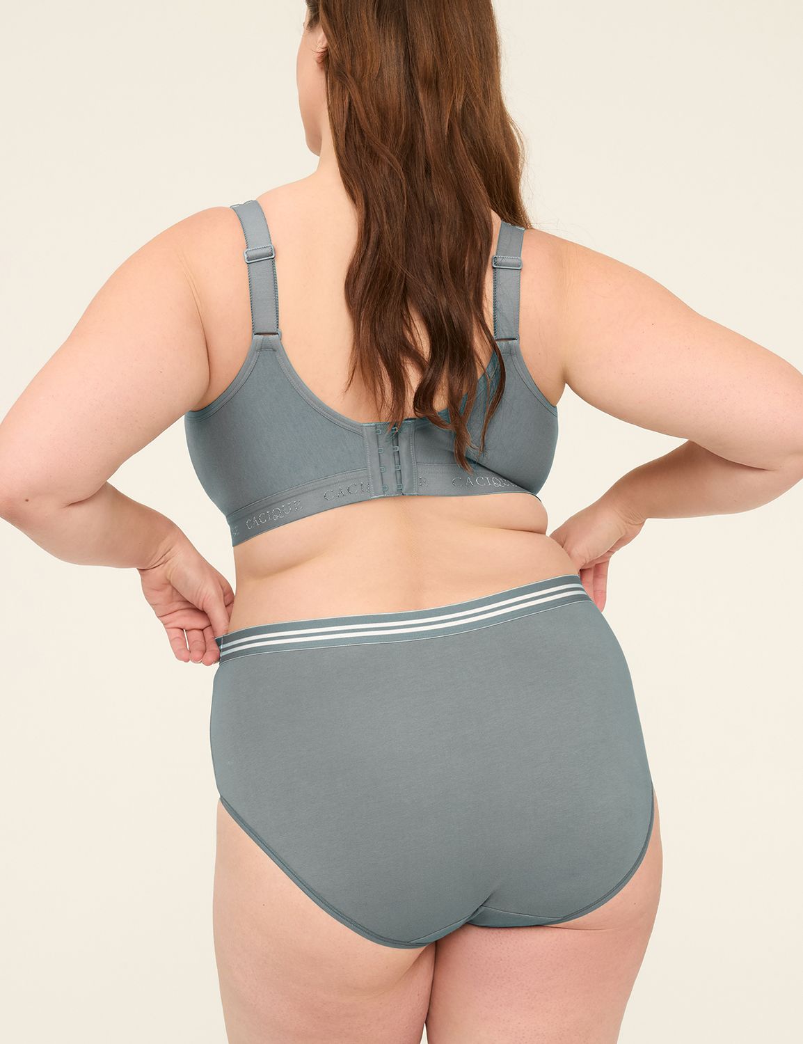 Cotton High-Leg Brief Panty With Wide Waistband