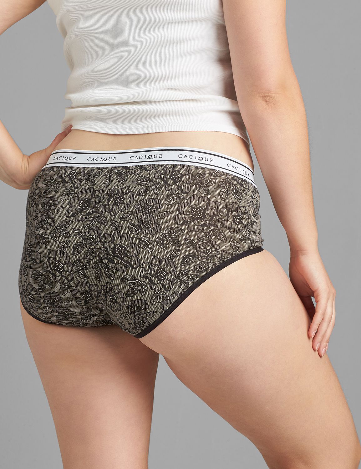 Cotton High-Leg Brief Panty With Wide Waistband Product Image 2