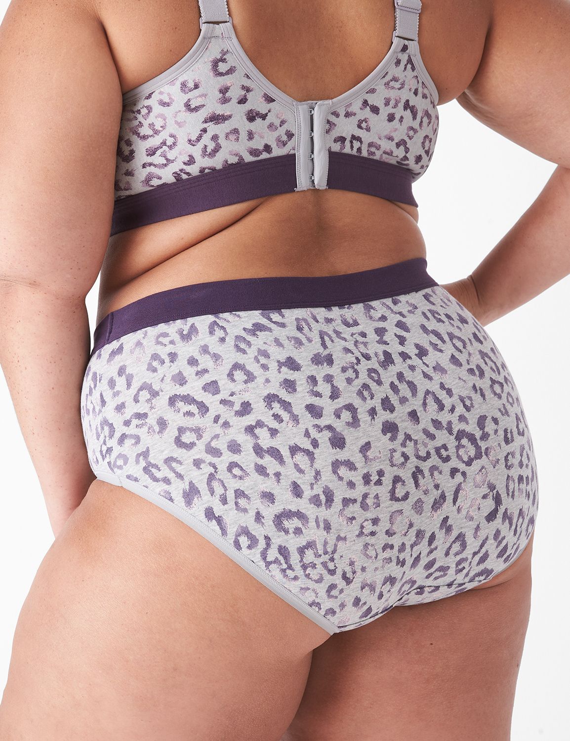 Cotton Comfort Elastic High Leg Bri Product Image 2