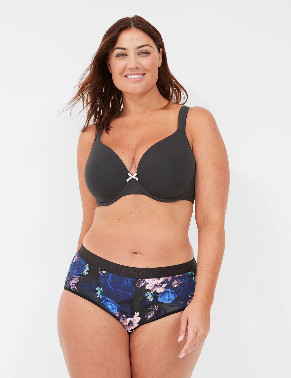 Cotton High-Leg Brief Panty With Wide Waistband