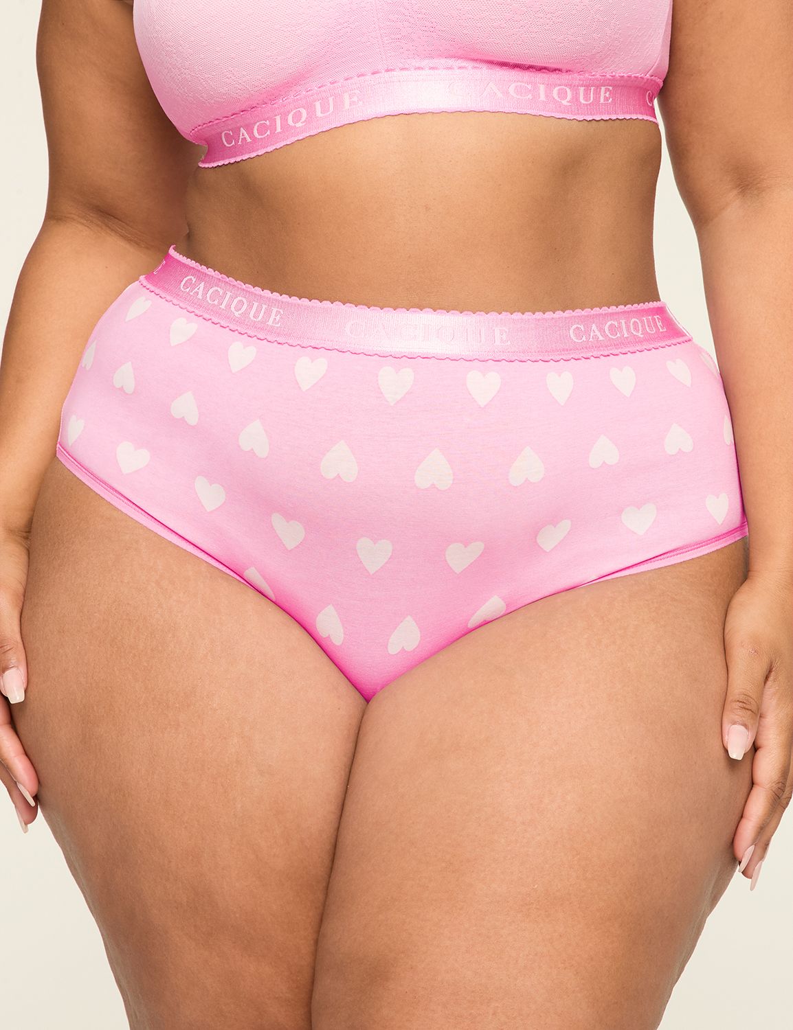 Cotton High-Leg Brief Panty With Wide Waistband