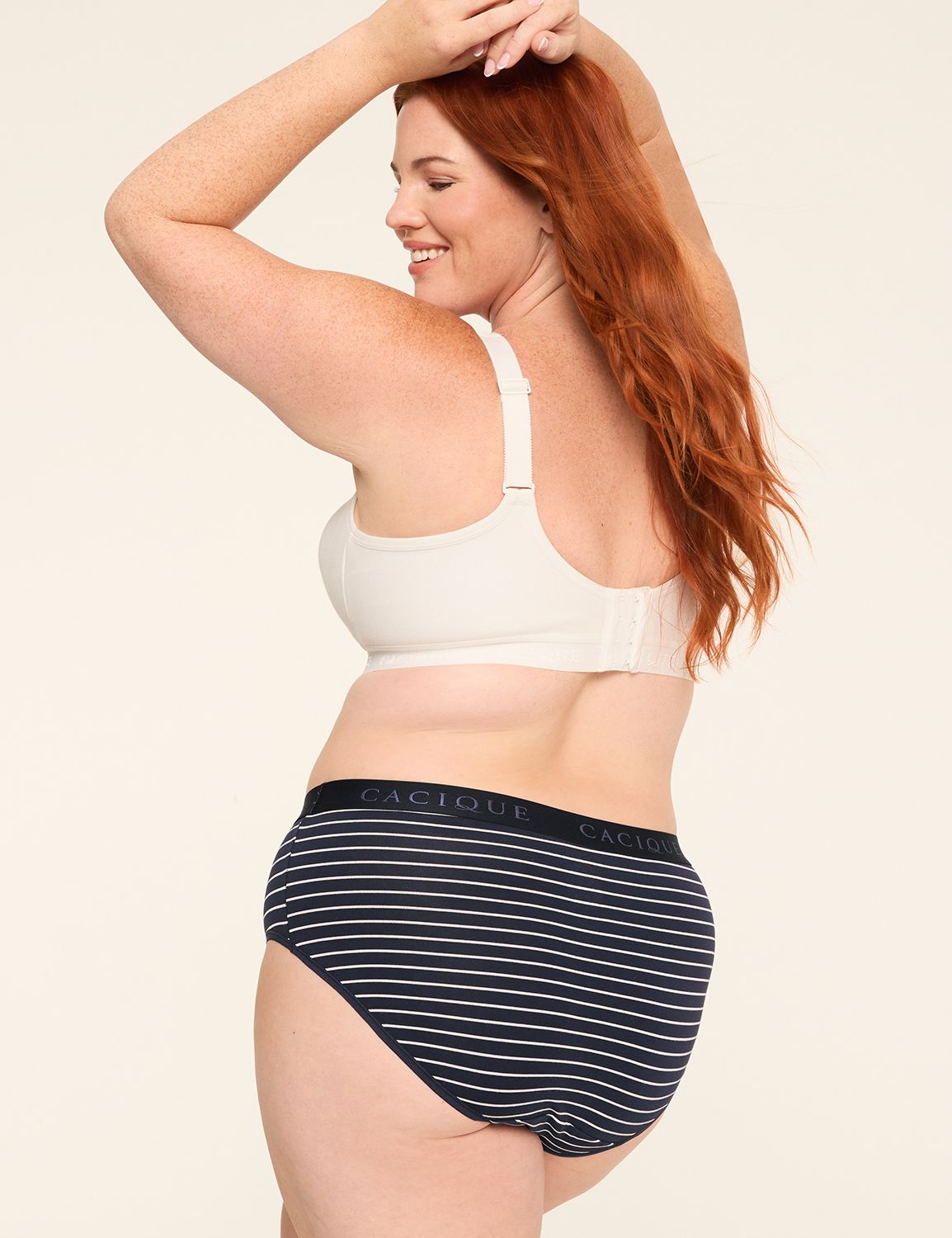 Cotton High-Leg Brief Panty With Wide Waistband