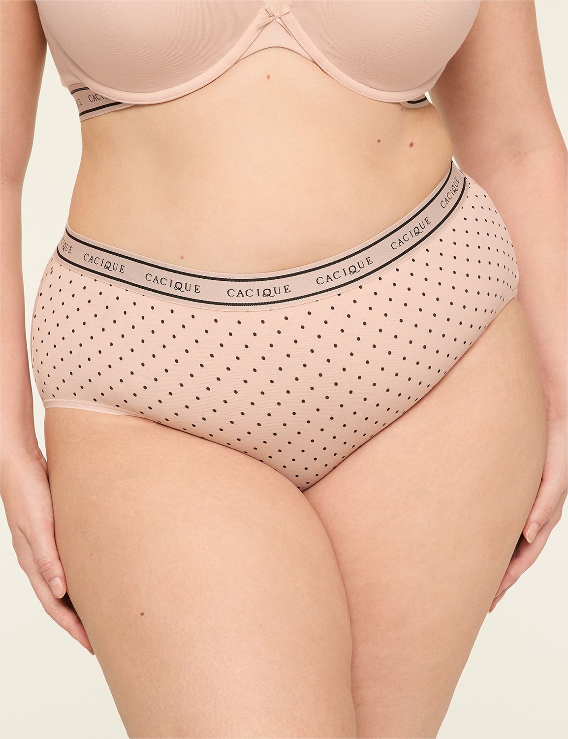 Cotton High-Leg Brief Panty With Wide Waistband