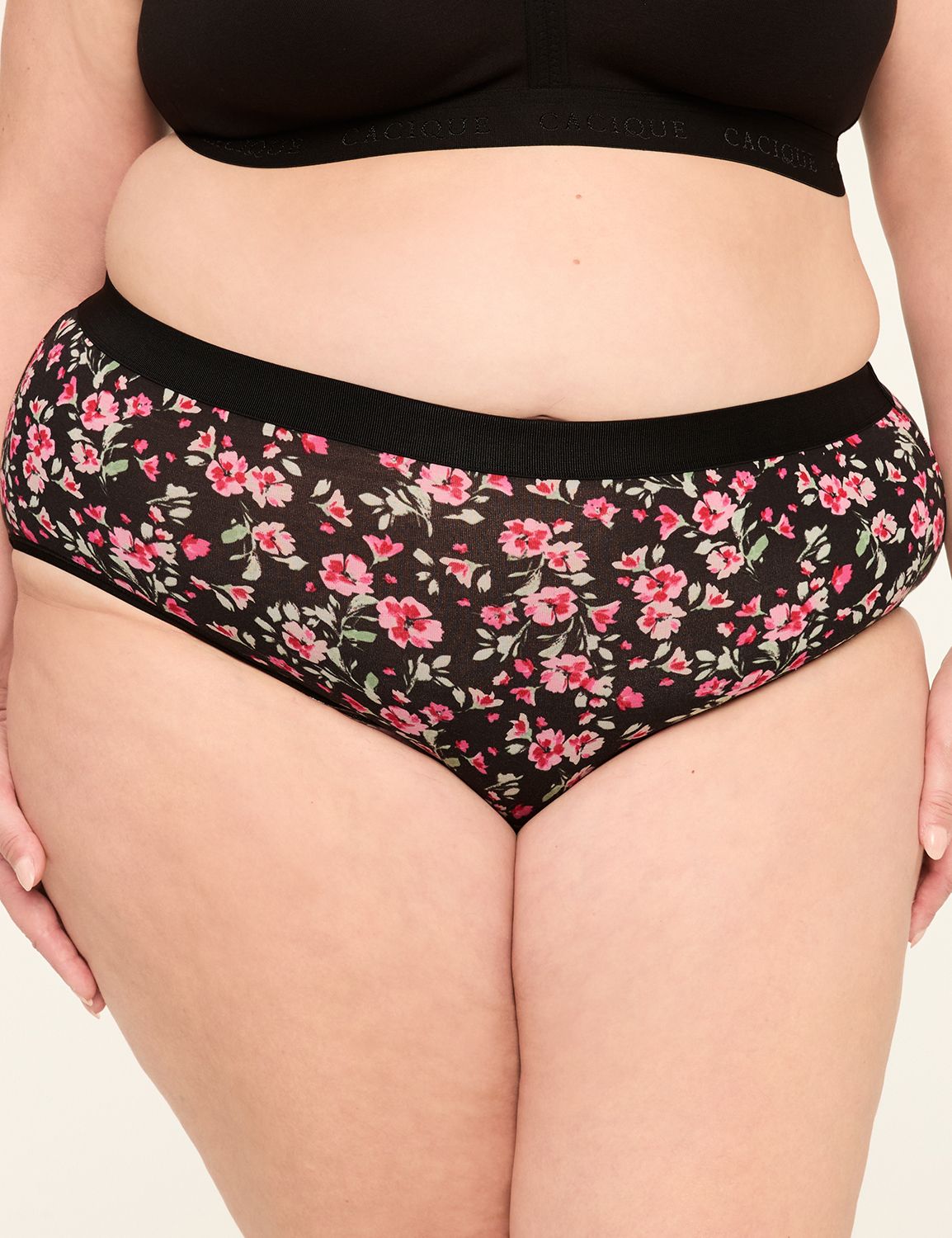 Cotton High-Leg Brief Panty With Wide Waistband