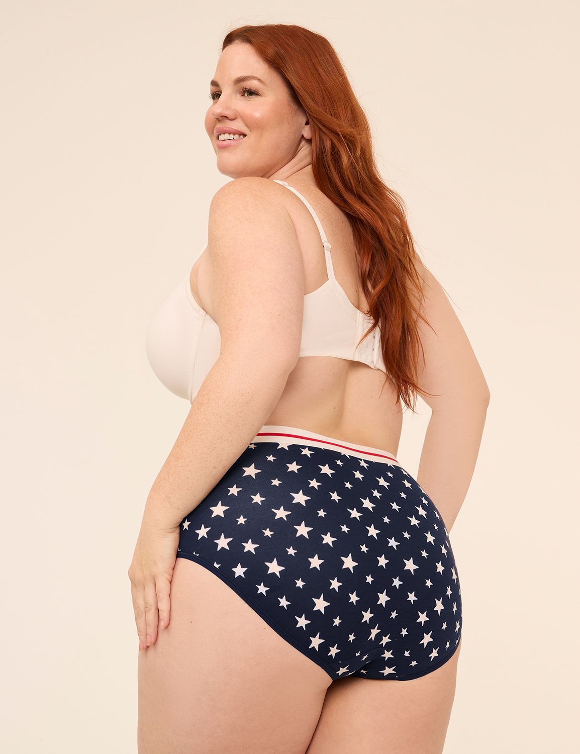 Cotton High-Leg Brief Panty With Wide Waistband