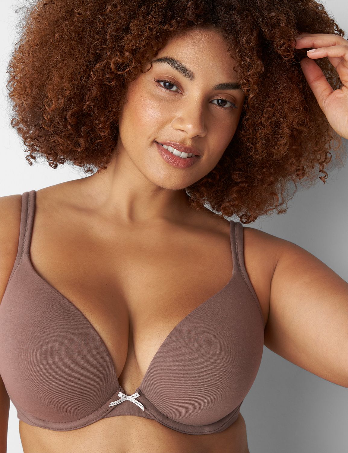 Front-Close Cotton Boost Plunge Bra