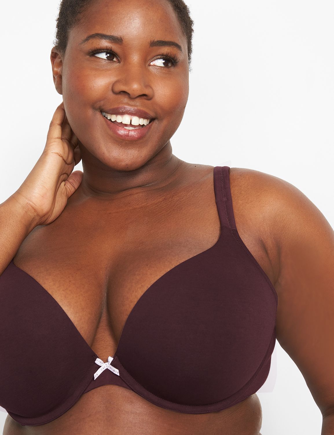 Cotton Boost Plunge 1095632-Y 1125713-S:PANTONE Chocolate Plum:48B