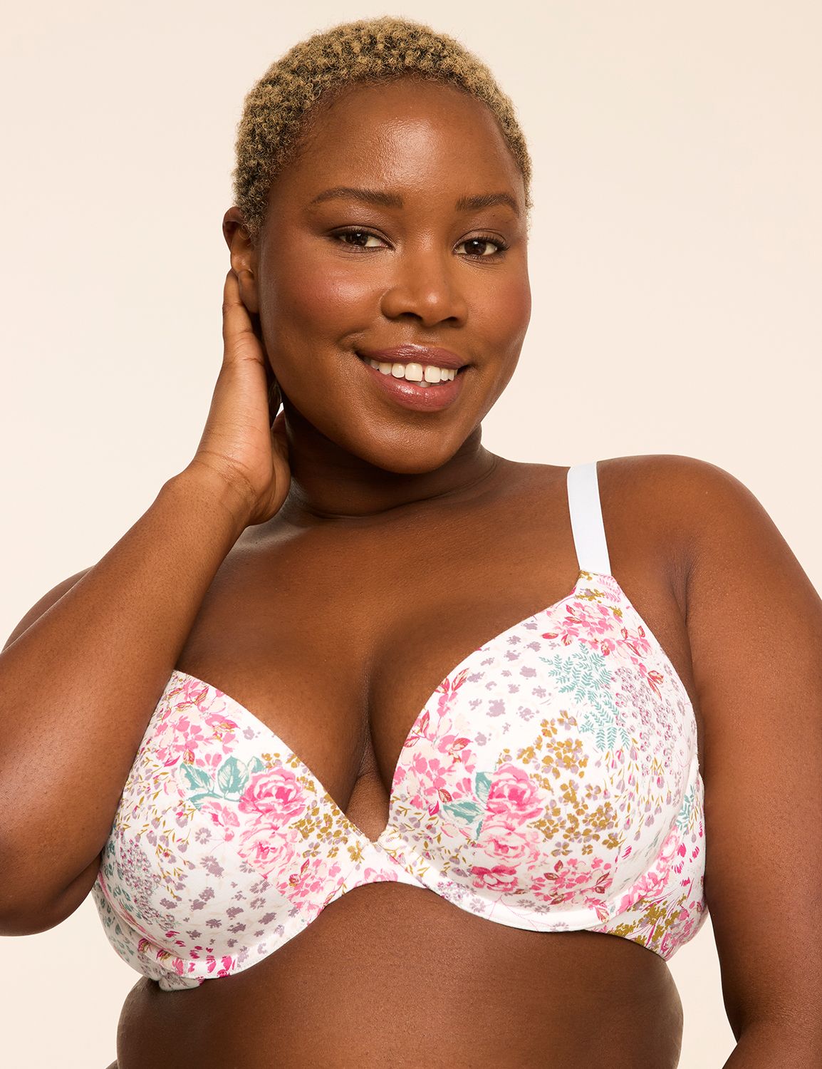 Cotton Boost Plunge Bra | LaneBryant