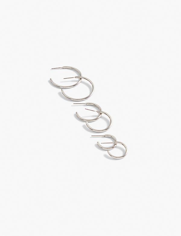 Open Hoop Earrings 3-Pack