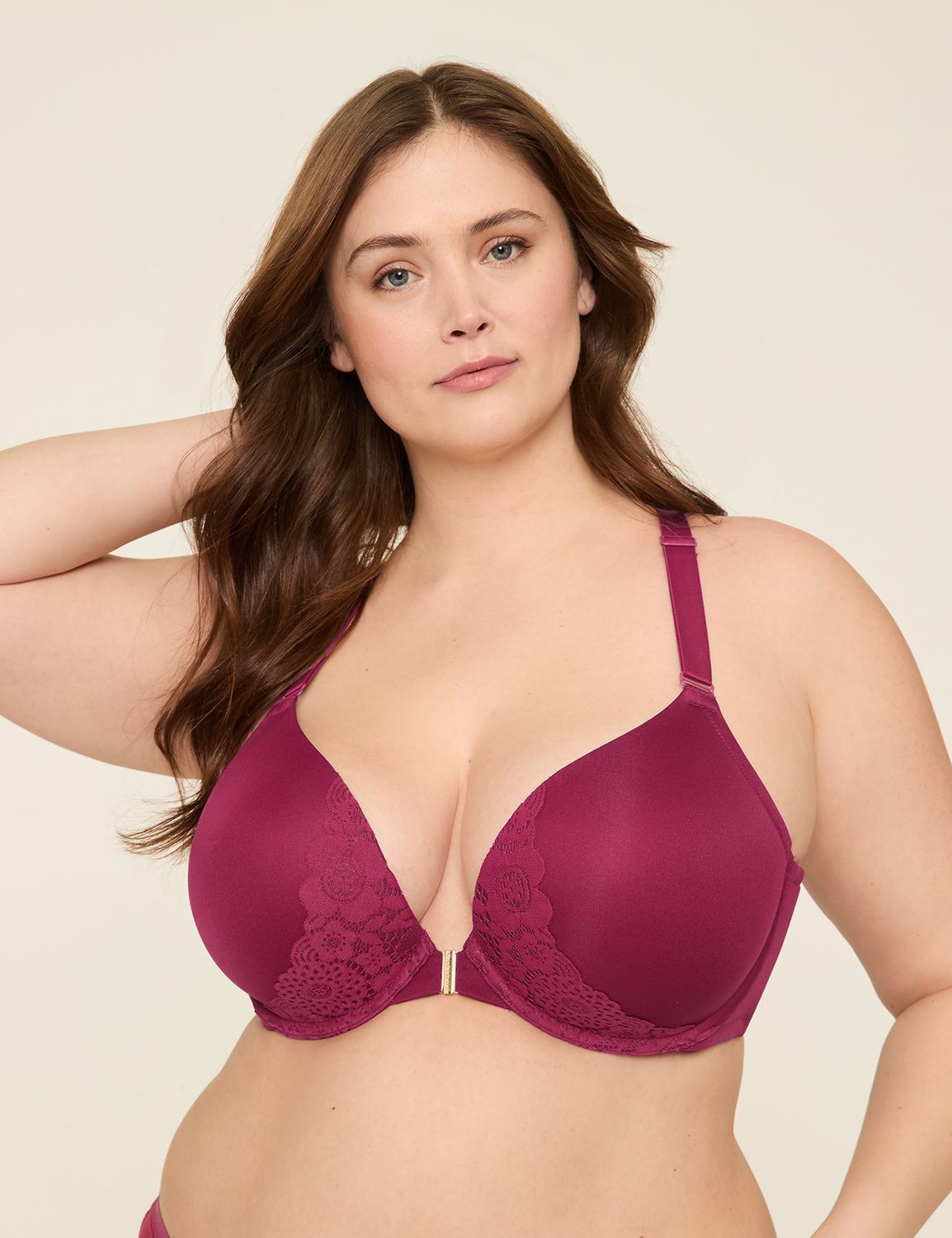 Smooth Boost Plunge Front Crochet L | LaneBryant