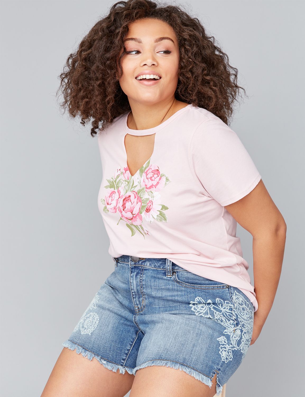 lane bryant jean shorts