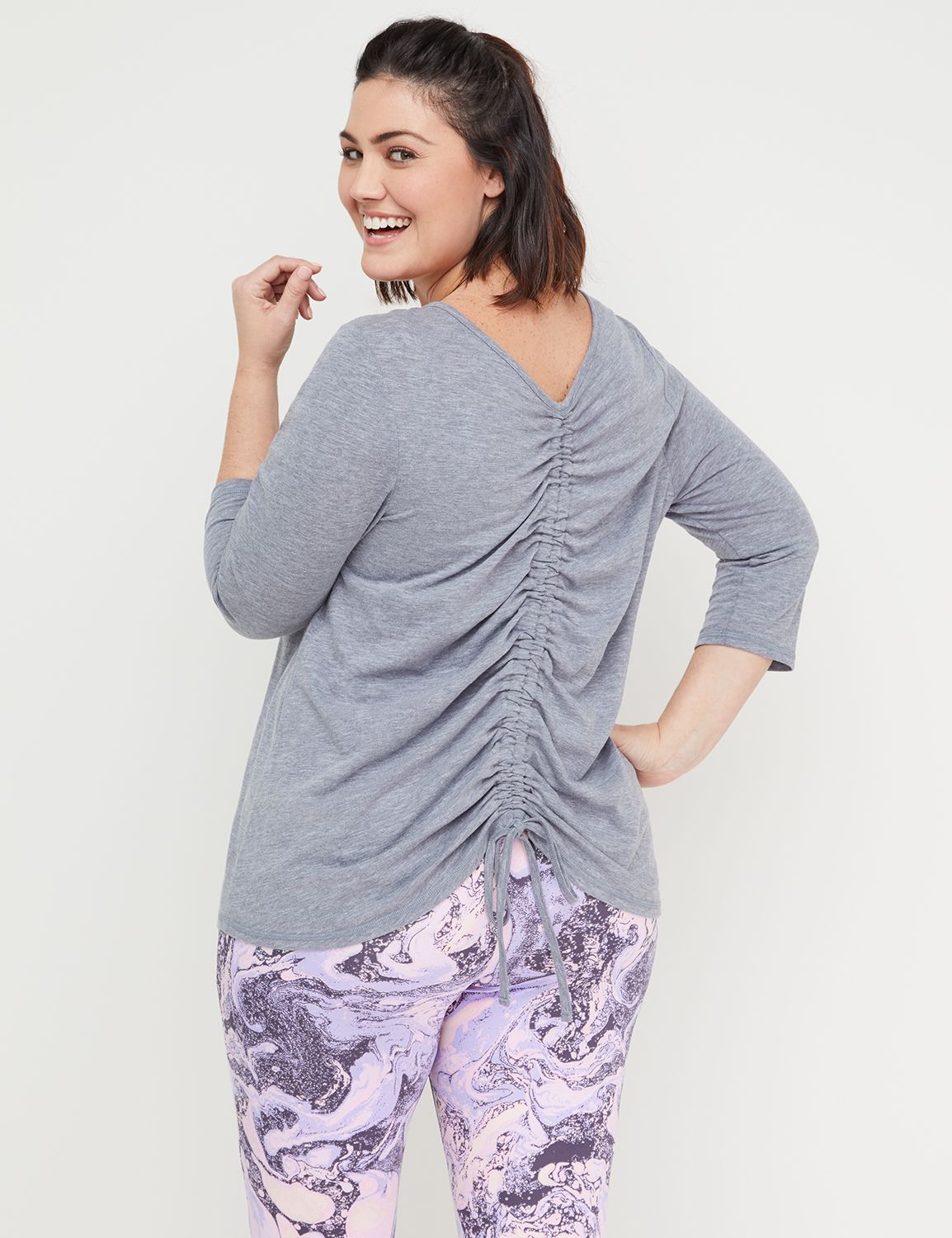 Eco-Chic Ruched-Back Active Tee