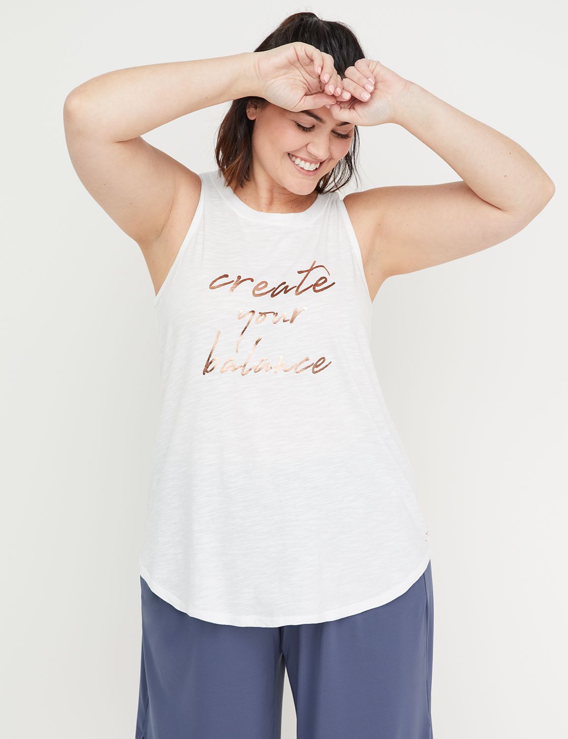 Eco-Chic Metallic Graphic Active Tank