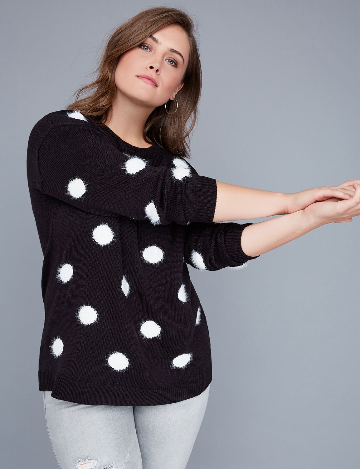 Fast Lane Furry Dot Sweater