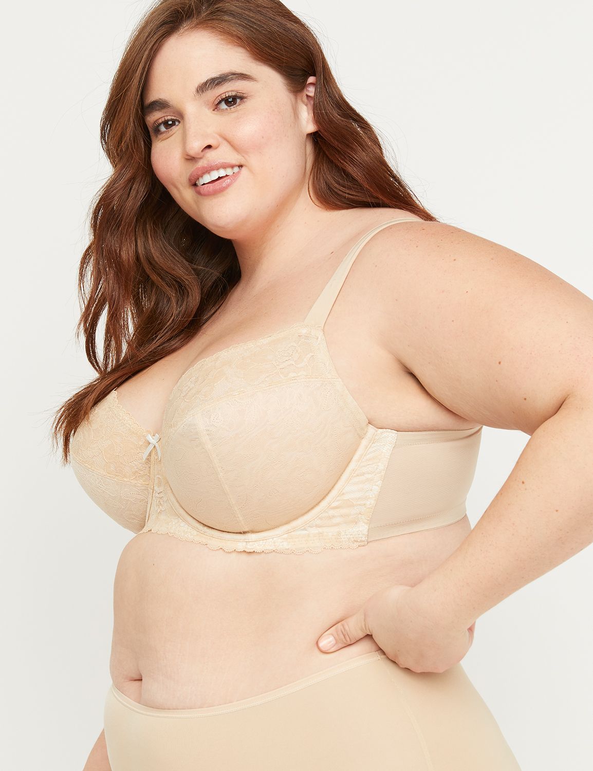 Unlined Balconette Bra with Lace