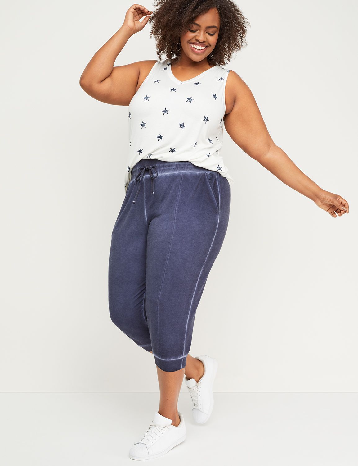 Washed Active Jogger Capri