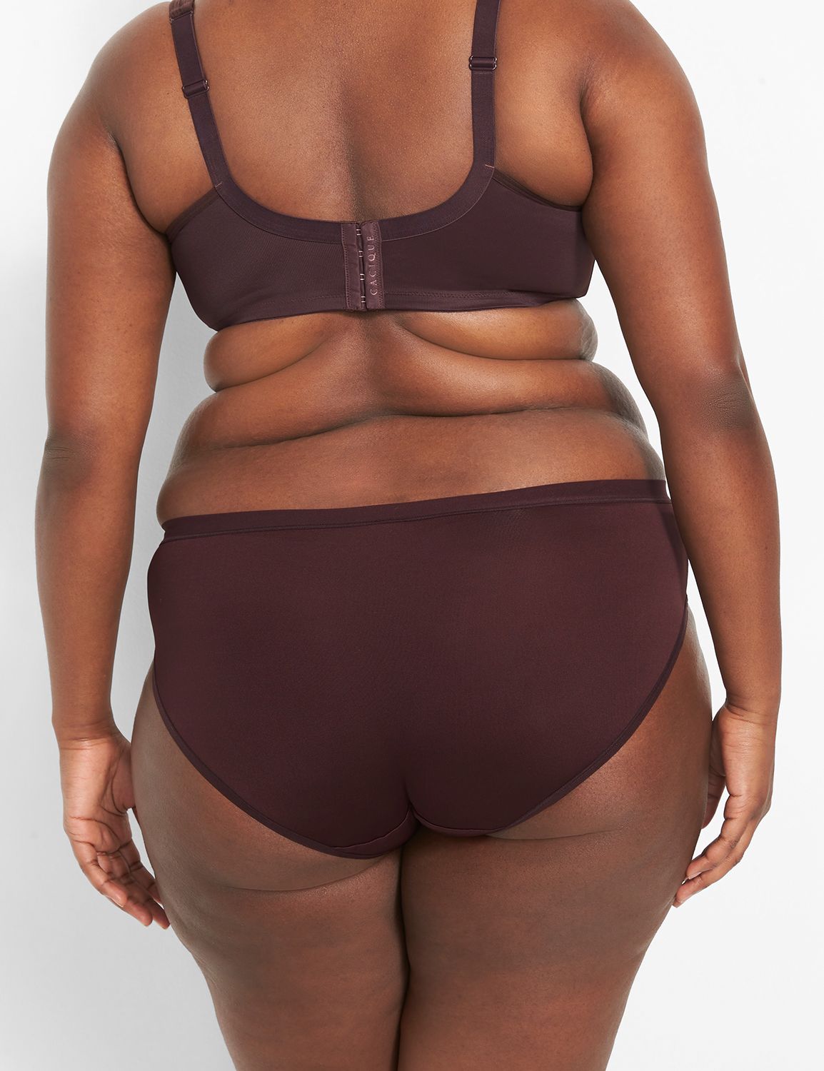 Shape by Cacique High-Waist Brief 1085251-Y:PANTONE Chocolate Plum