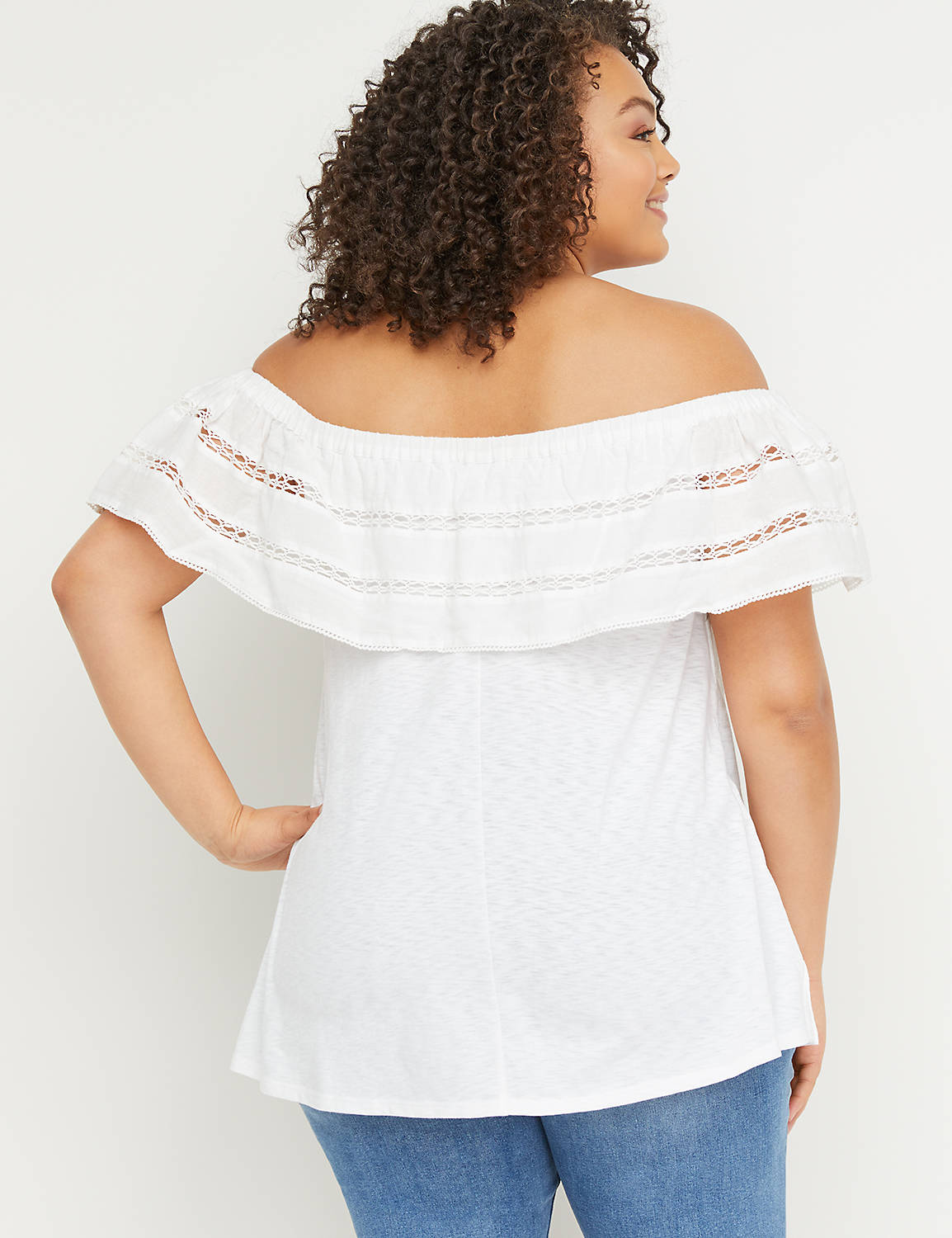 1103892 OTS Woven Mix Top:White 2008:22/24 Product Image 2