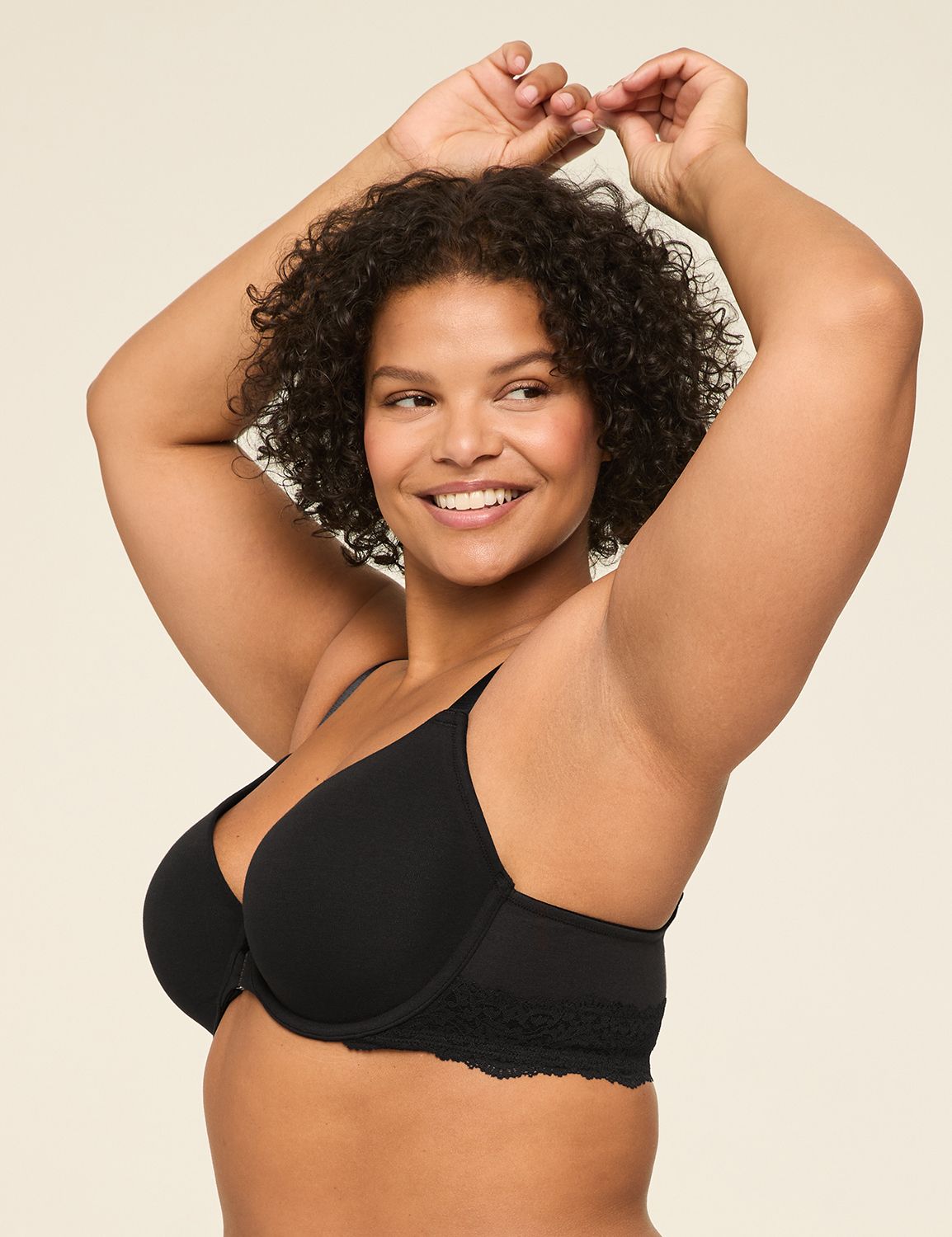 Cotton T-Shirt Front Close Luna Lac | LaneBryant