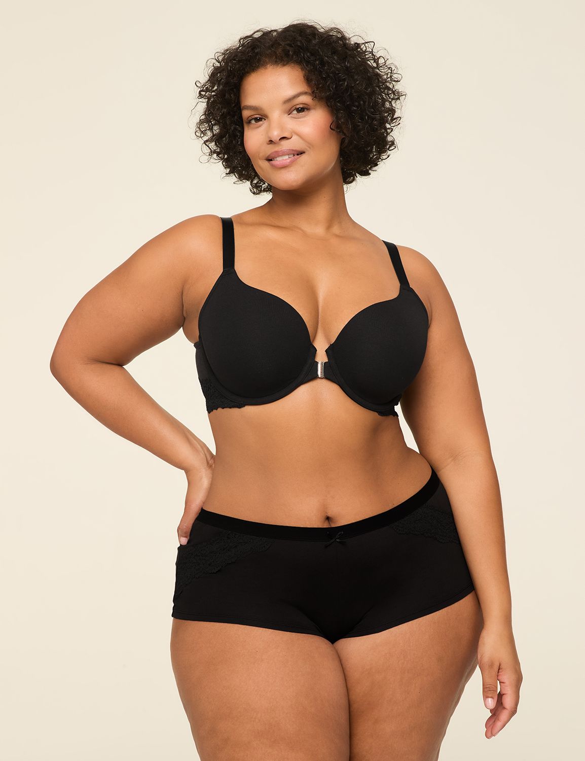 Front-Close Cotton Lightly Lined T-Shirt Bra