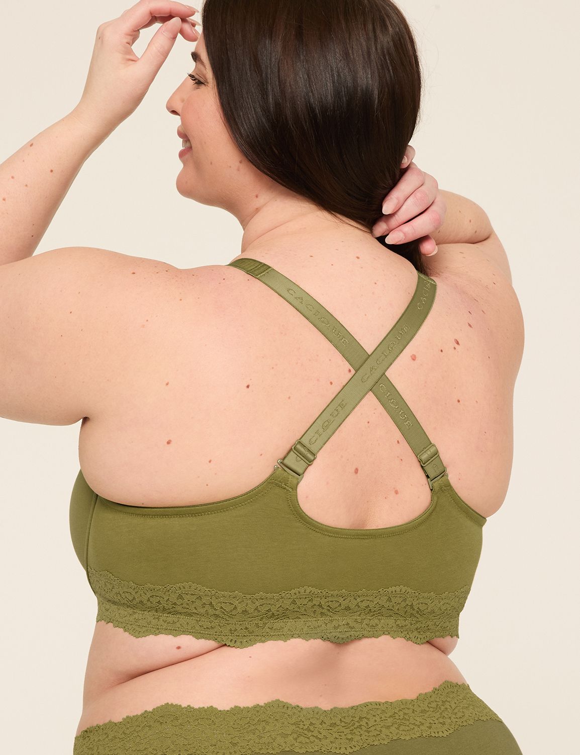 Cotton T-Shirt Front Close Luna Lac | LaneBryant