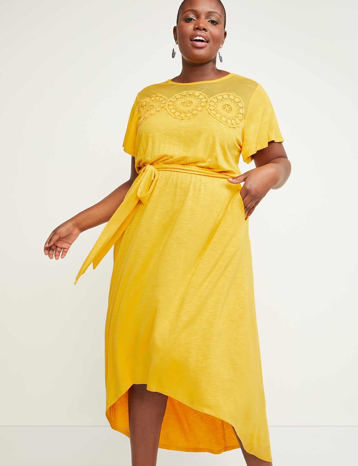 lane bryant yellow dress