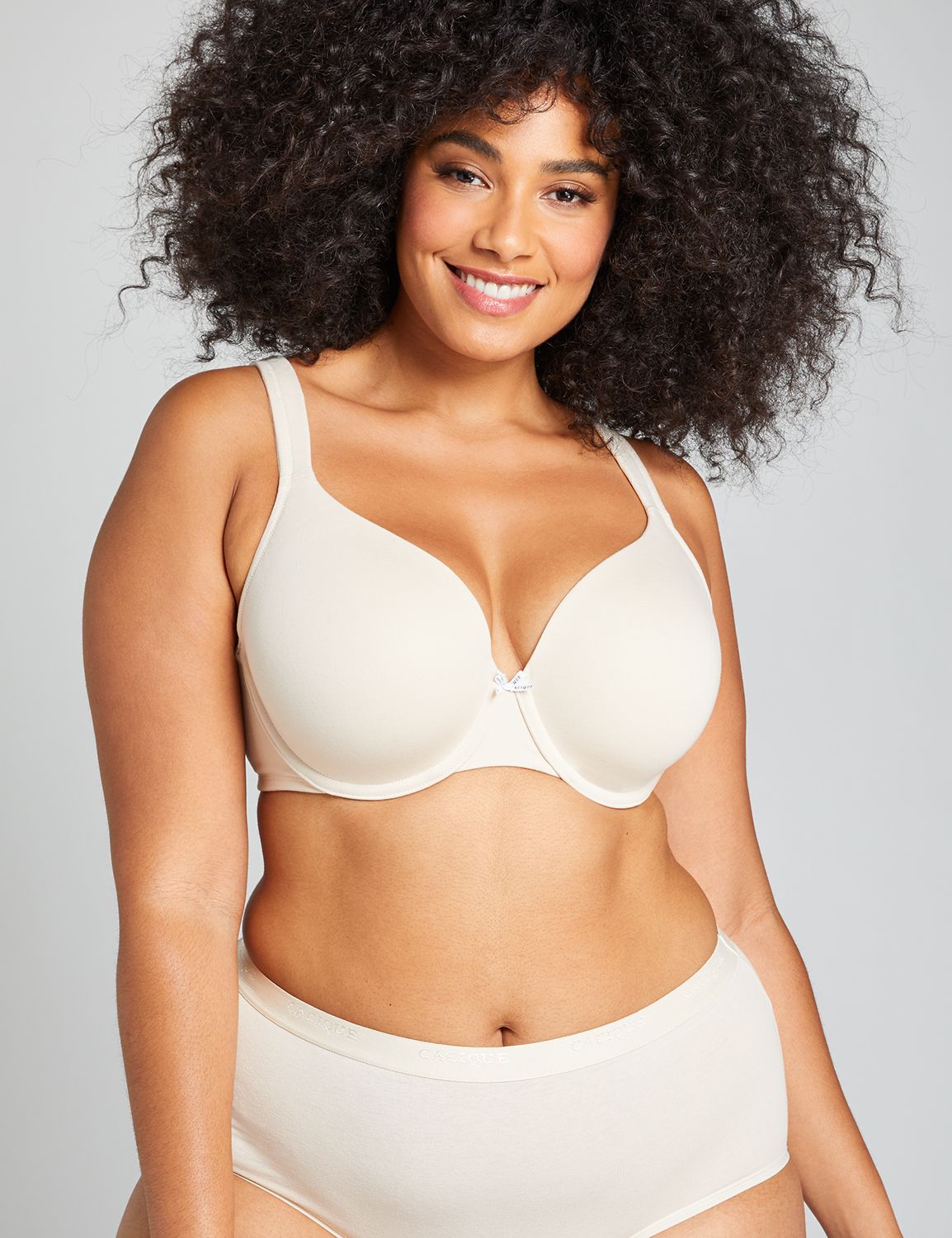 Lane Bryant Cotton Lightly Lined Full Coverage Bra 38G Beige