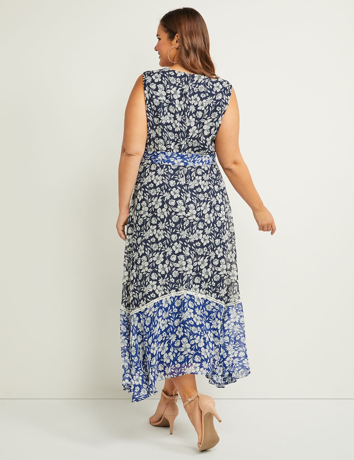 lane bryant blue floral dress