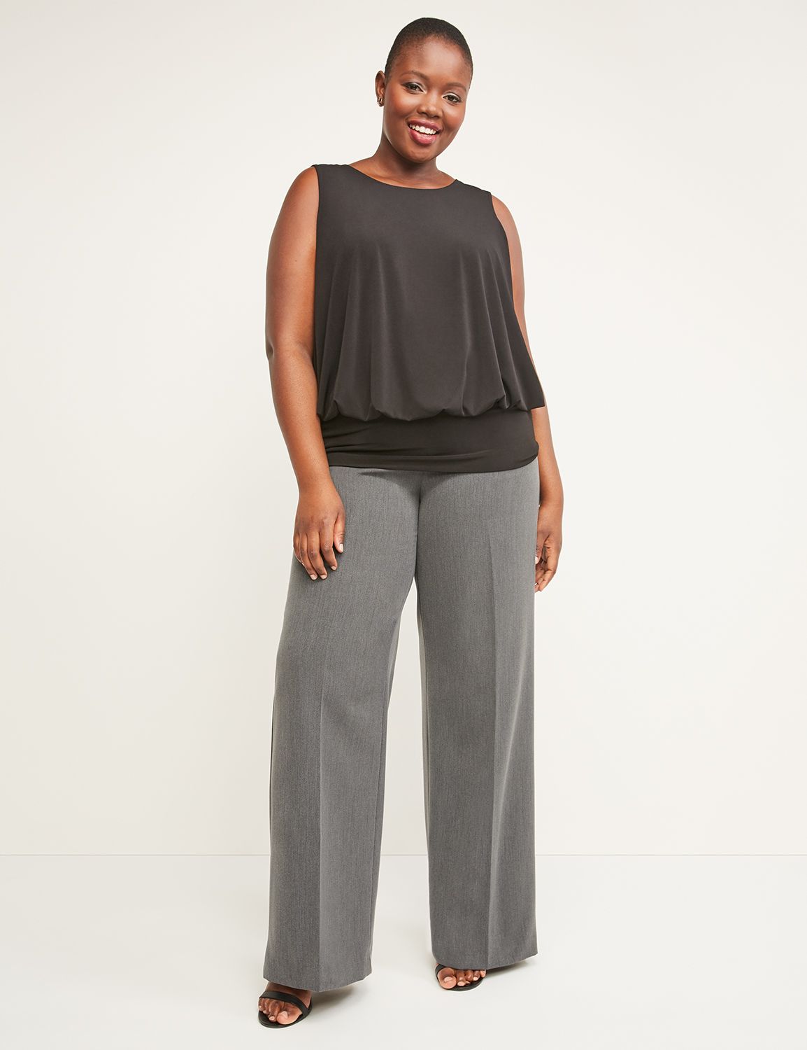 women's plus size gray pants